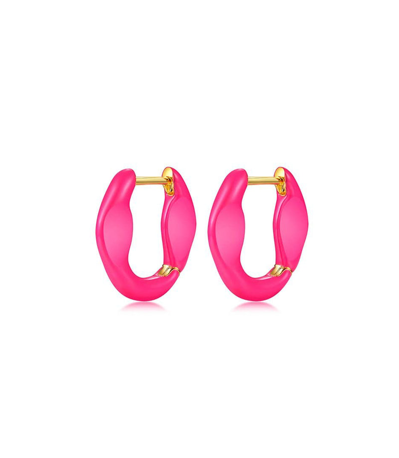 F+H Synth Enamel Earrings - Small