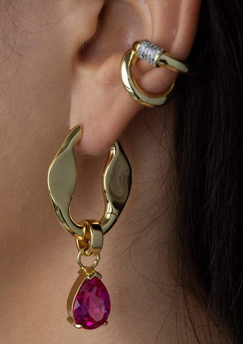 F+H Pop Earrings - Pink Corundum