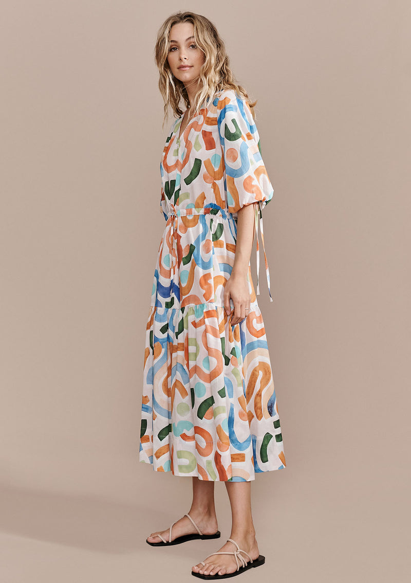 Layer'd Printed Cotton Tre Dress