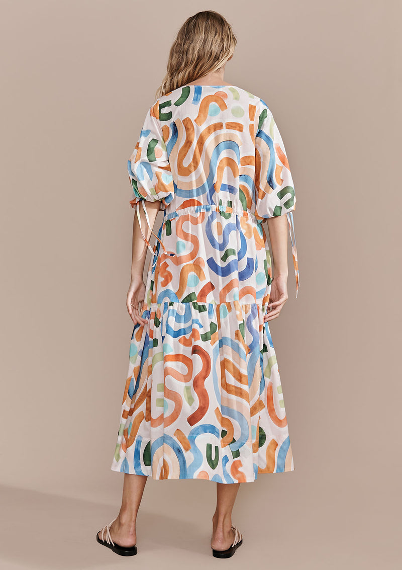 Layer'd Printed Cotton Tre Dress