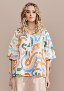 Layer'd Printed Cotton Tre Top