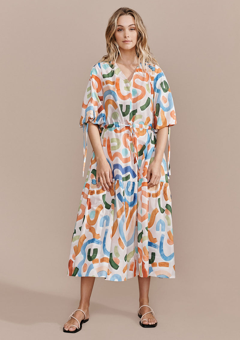 Layer'd Printed Cotton Tre Dress